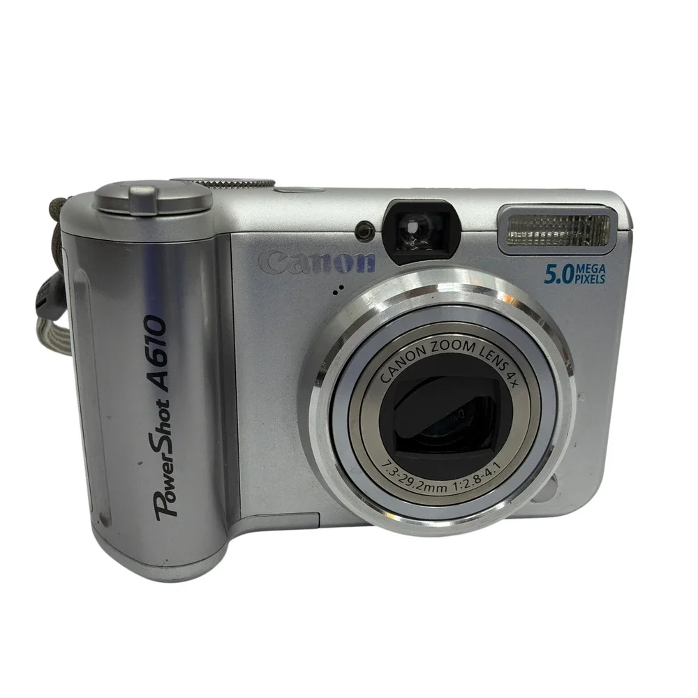 Canon PowerShot A610 PC1146 5.0MP Silver Digital Camera For Parts Repair